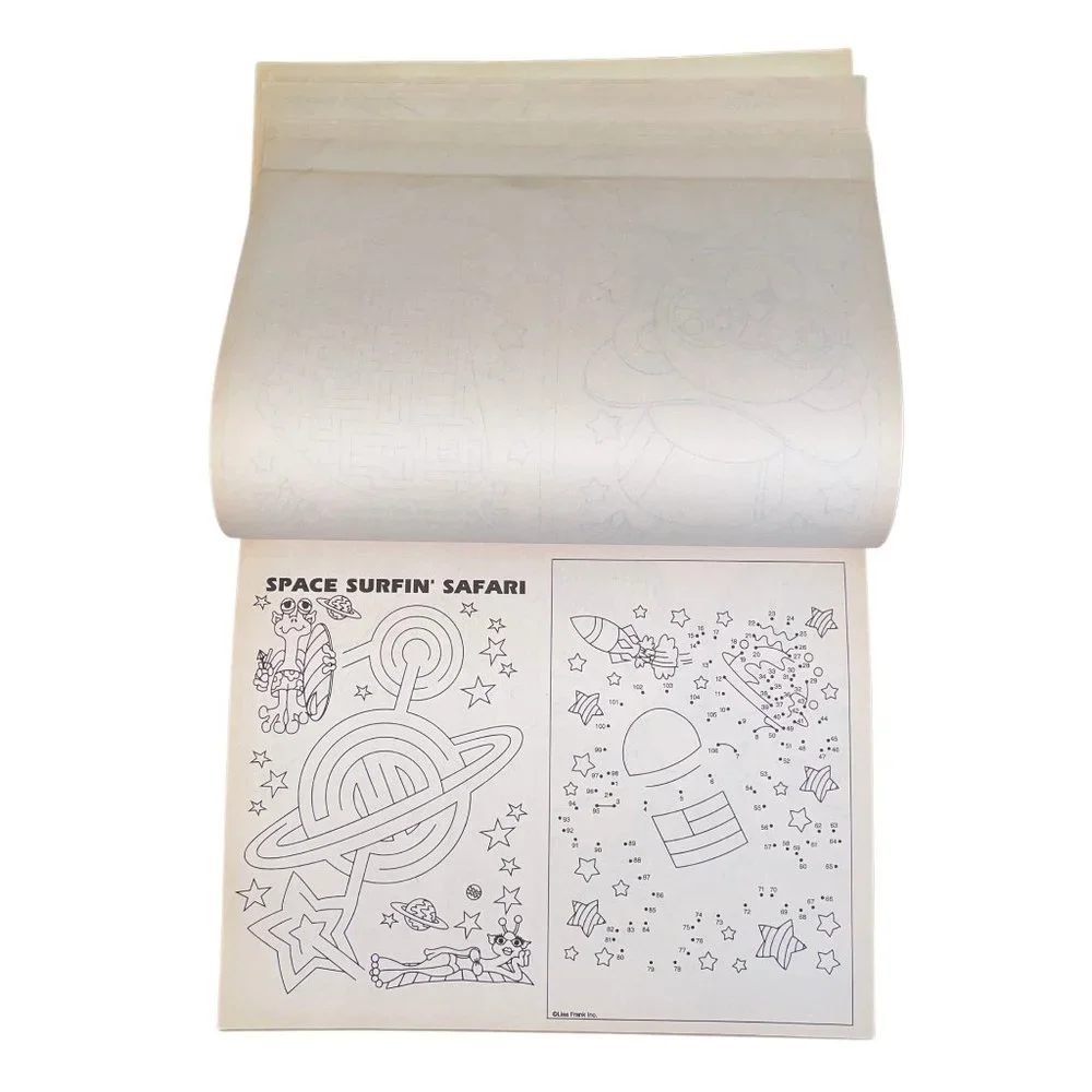 90s Vintage Lisa Frank Activity Tablet Fun Set with Stickers - Picture 7 of 10